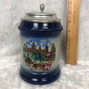 Handerbeit German Lidded Beer Stein Mug Hannover